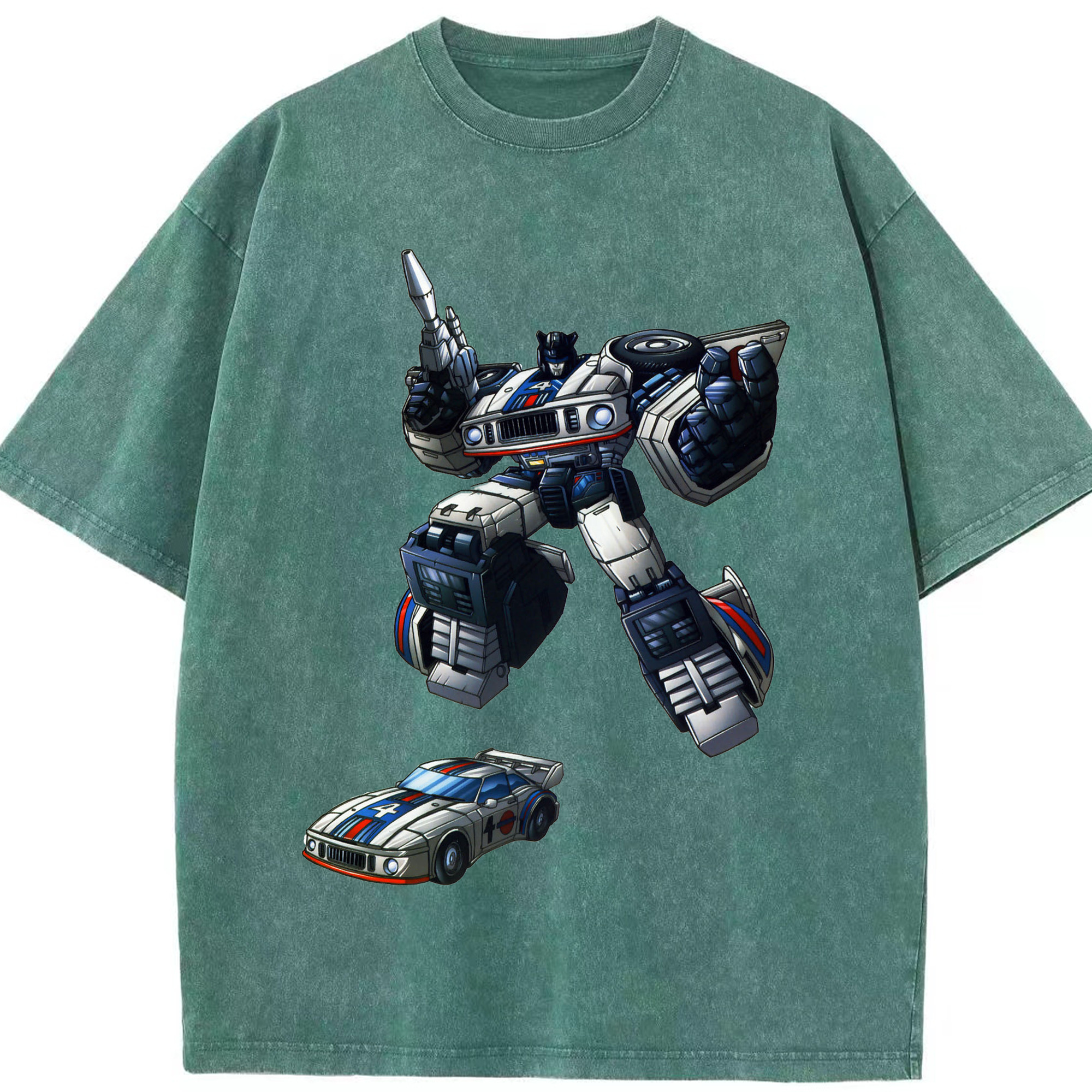 （画像用）  綿100% ヴィンテージ風 半袖Tシャツ（フロントプリント）